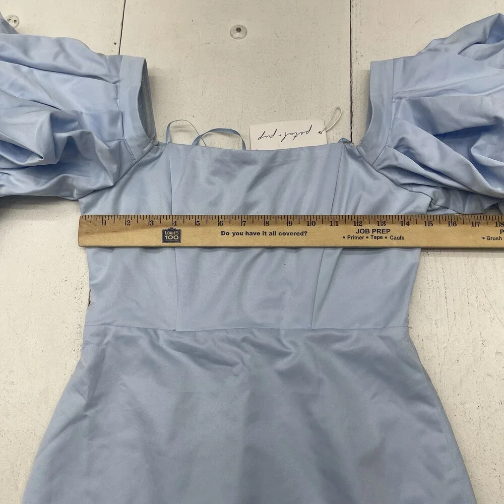 Petal & Pup Fern Light Blue Puff Short Sleeve Mini Dress Women's Size M Defect - Picture 7 of 10